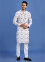 Cotton Pink Blue Festival Wear Embroidery Work Kurta Pajama